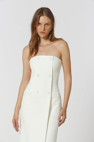 Kianna Tailored Dress - White