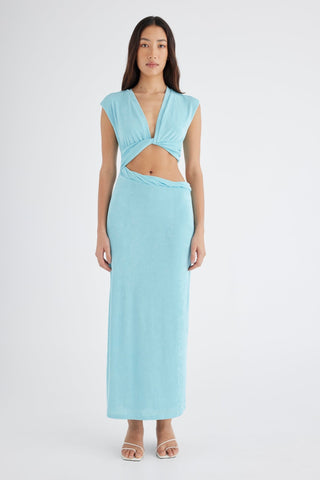 Benni Henri Twist Maxi Dress - Aqua