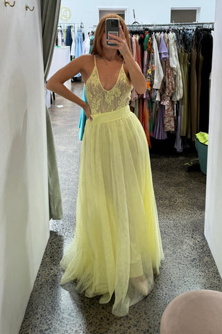 Zimmermann Tulle Skirt - Lemon