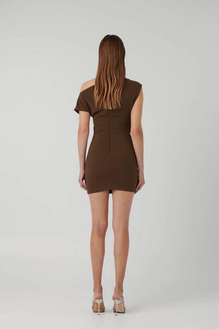 Effie Kats Shenise Mini Dress - Mocha