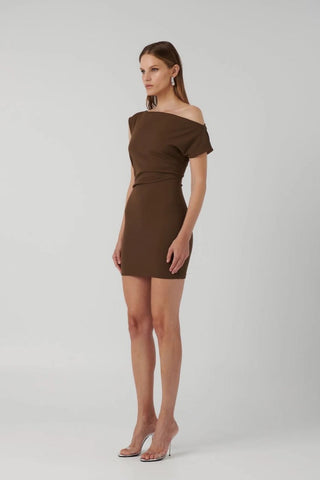 Effie Kats Shenise Mini Dress - Mocha