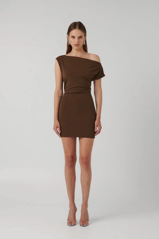 Effie Kats Shenise Mini Dress - Mocha