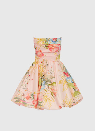 Leo Lin Katy Bustier Mini Dress - Opulent Print in Blush