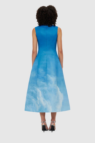 Leo Lin Cleo Sleeveless Midi Dress - Aerial Print