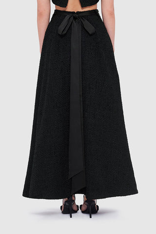 Leo Lin Rafaela Tweed Maxi Skirt - Ebony