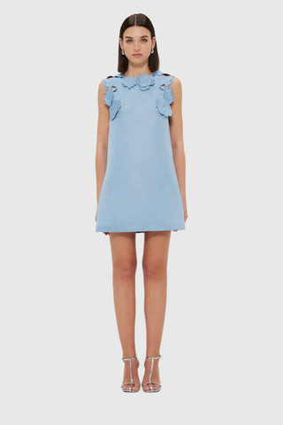 Leo Lin Blair Appliqué Mini Dress - Powder Blue