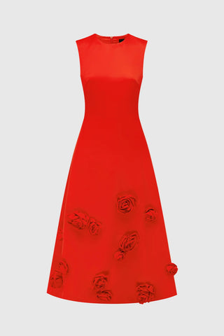 Leo Lin Cleo Sleeveless Midi Dress - Scarlet