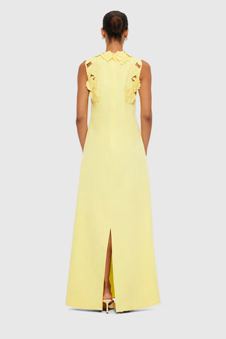 Leo Lin Solene Appliqué Maxi Dress - Sorbet Yellow