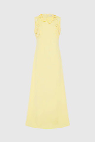 Leo Lin Solene Appliqué Maxi Dress - Sorbet Yellow