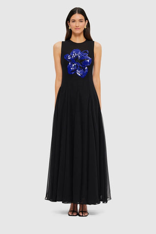 Leo Lin Linnea Embellished Maxi Dress - Ebony