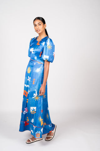 La Maise Ria Midi Dress - Celestial Blue