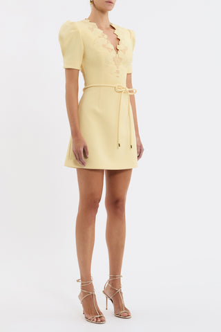 Rebecca Vallance Lulu Short Sleeve Mini Dress - Popcorn