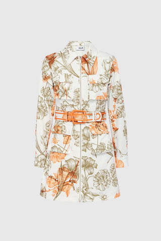 Leo Lin Millie Pocket Shirt Mini Dress - Kumquats