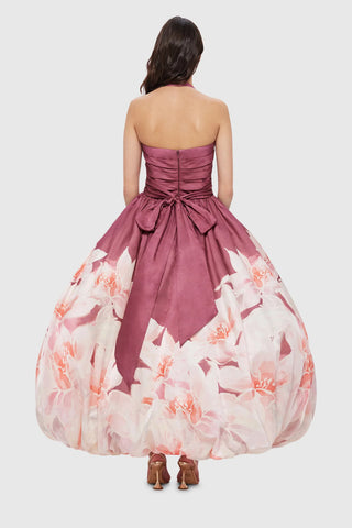 Leo Lin Nadia Voluminous Gown - Orient Print in Hibiscus