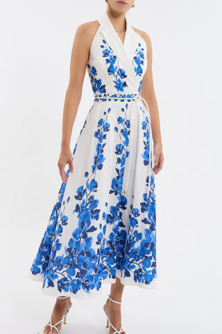 Rebecca Vallance Orchid Blues Midi Dress - Vines Print