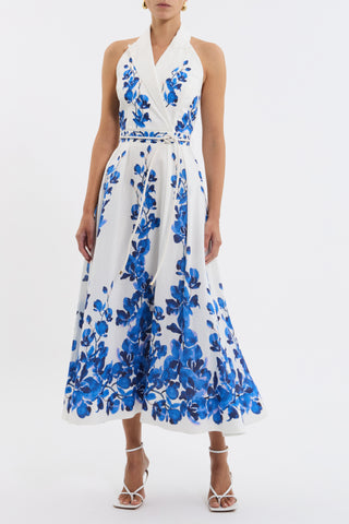 Rebecca Vallance Orchid Blues Midi Dress - Vines Print