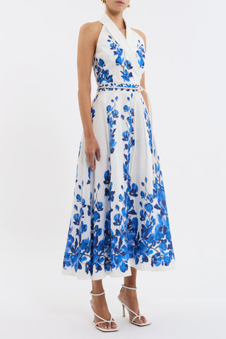 Rebecca Vallance Orchid Blues Midi Dress - Vines Print