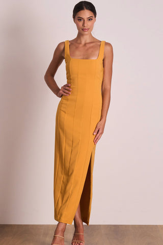 Pasduchas Sabine Panelled Midi Dress - Passionfruit