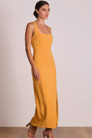 Pasduchas Sabine Panelled Midi Dress - Passionfruit