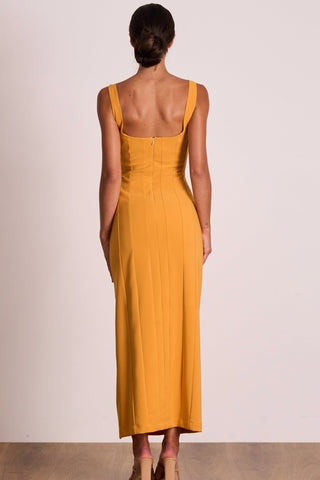 Pasduchas Sabine Panelled Midi Dress - Passionfruit