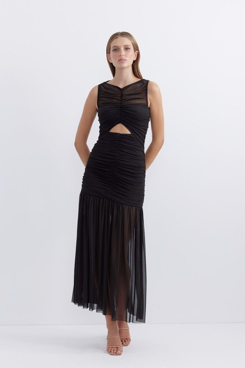 Pasduchas Lunar Hourglass Midi - Black – Dress Hire AU