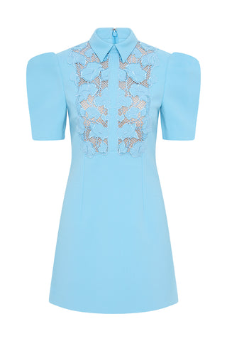 Rebecca Vallance Skye Short Sleeve Mini Dress - Ethereal Blue