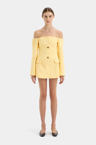 Sir the Label Sandrine Tailored Mini Dress - Limone