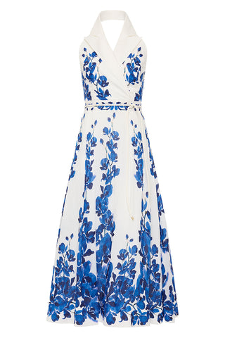 Rebecca Vallance Orchid Blues Midi Dress - Vines Print