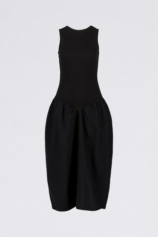 Saemdi Sporty Peplum Dress - Black