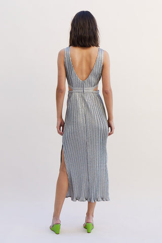 Suboo Ana Sleeveless Maxi Dress - Silver