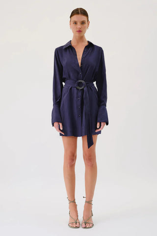 Suboo Jasper Mini Shirt Dress - Navy