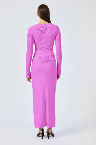 Suboo Ivy Long Sleeve Rouched Dress - Fuchsia