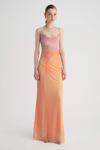 Suboo Venus Strappy Rocuhed Maxi Dress - Ombre