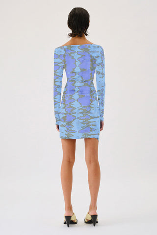 Suboo Claudia Long Sleeved Mini Dress - Ice Blue