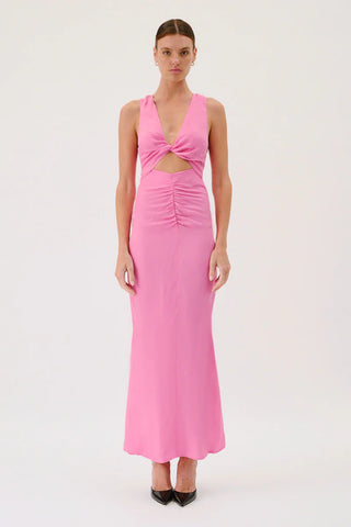 Suboo Jasper Sleeveless Twist Front Maxi Dress - Pink