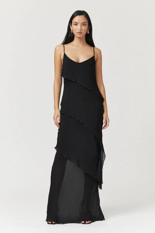 Suboo Tanya Strappy Cowl Neck Dress - Black