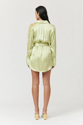 Suboo Nicky Mini Shirt Dress - Celery Green