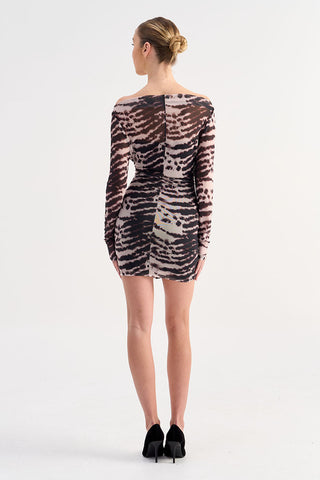 Suboo Alexis Long Sleeve Mini Dress - Animal