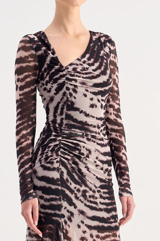 Suboo Alexis Long Sleeve Maxi Dress - Animal