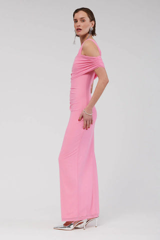 Suboo Christy Pink Off Shoulder Maxi Dress - Pink