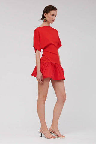 Suboo Naples Drop Waist Mini Dress - Red