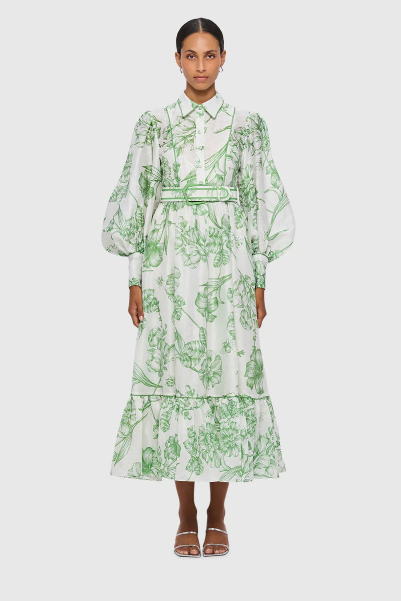 Leo & Lin Stephania Midi Dress - Celadon – Dress Hire AU