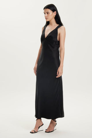 Third Form Magnetic Camisole Bias Slip Dress - Black