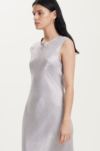 Third Form Untamed Bias Tank Dress - Silver