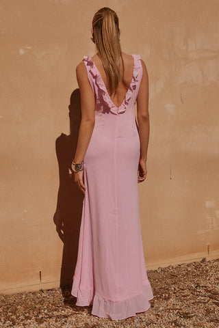 Runaway the Label Suzannah Maxi Dress - Pink