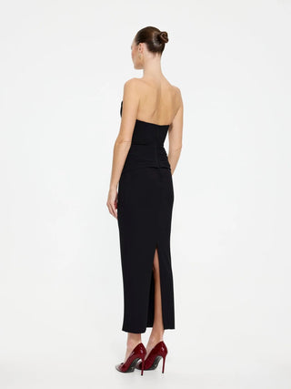 Effie Kats Astor Strapless Midi Dress - Black