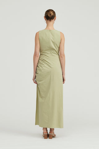 Third Form Drawn Deep Tank Maxi Dress - Sage