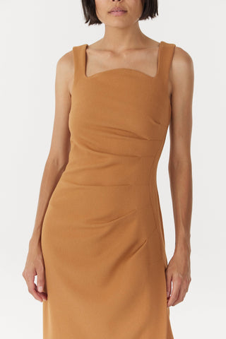 Third Form Enigma Tuck Dress - Camel