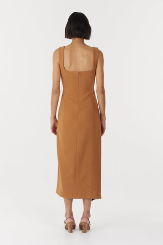 Third Form Enigma Tuck Dress - Camel