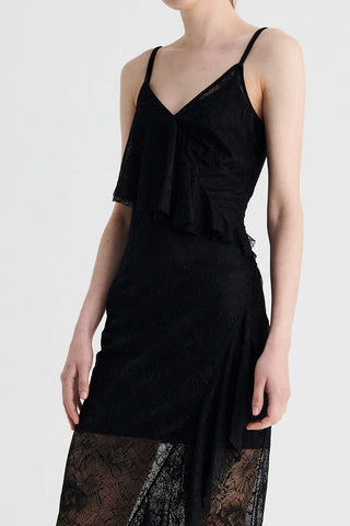 Suboo Gemini Lace Slip Dress - Black